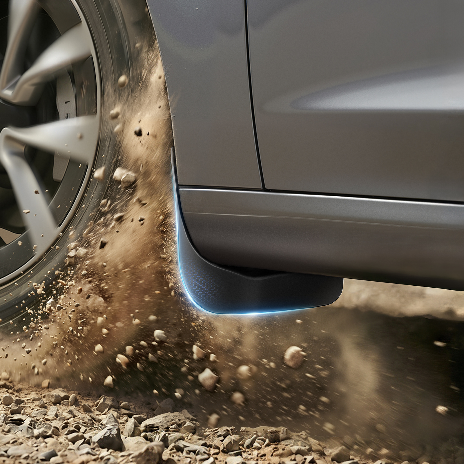 Tesla New Model 3 Accessories Mud Flaps Heavy Duty Splash Guards, Protect Paint from Mud Sand and Road Debris, Tough Flexible Material No Drill Installation (Set of 4)